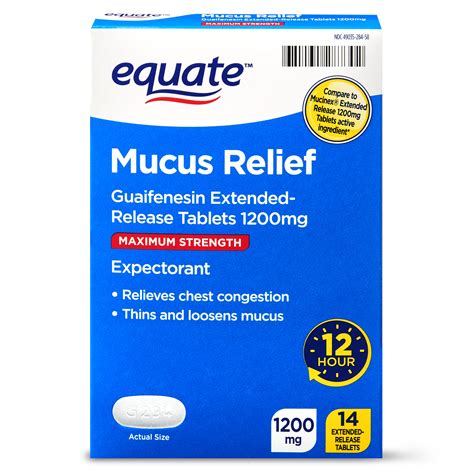 Equate Mucus Relief Expectorant Max 14 Ct - Walmart.com - Walmart.com