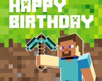 Minecraft Happy Birthday | Minecraft birthday card, Minecraft birthday ...