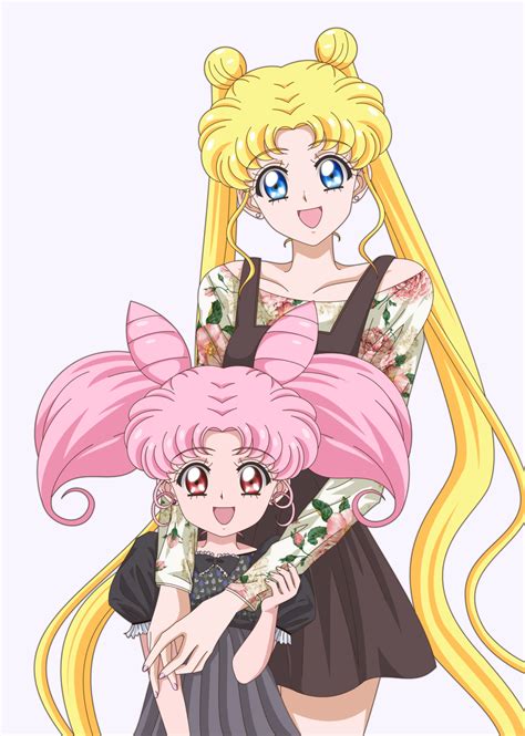 Pretty Guardian Sailor Moon — Usagi & Chibiusa fanart!