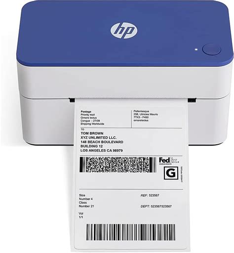 HP Shipping Label Printer, 4x6 Commercial Grade Direct Thermal Blue/White HPKE103 - Best Buy