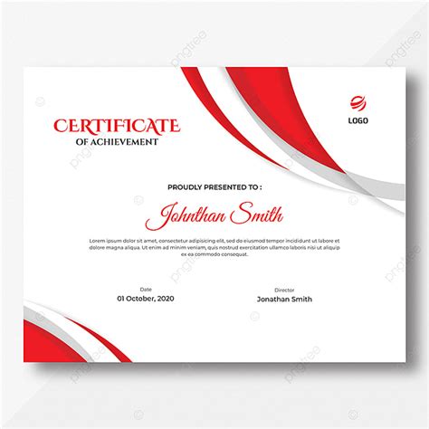 Abstract Red Certificate Template Template Download on Pngtree