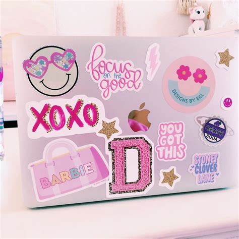 Preppy laptop ideas | Laptop stickers preppy, Preppy phone case, Pink laptop