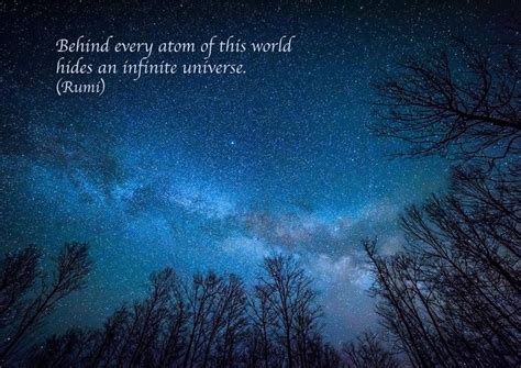 Rumi Quote, Inspirational Poetry, Greeting Card, Milky Way, Night Sky, Starry Night, Blue, Stars ...