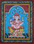 Lord Ganesha - Pattachitra painting (20" x 16") - International Indian Folk Art Gallery