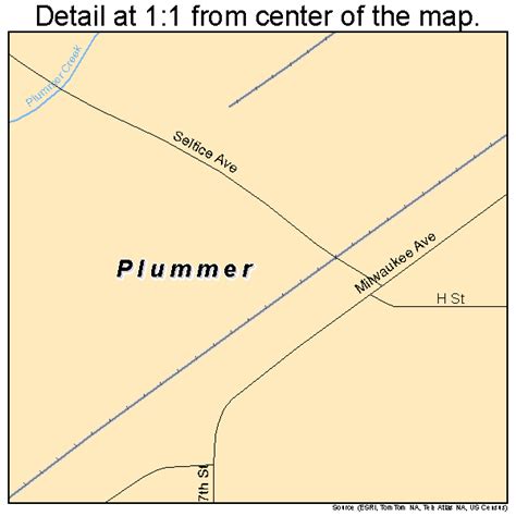 Plummer Idaho Street Map 1663910