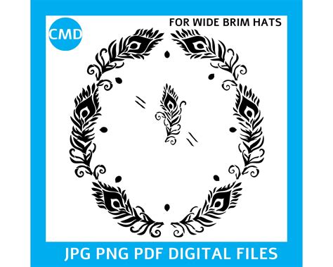 Traceable, Peacock Hat Burning Design, DIY Burning Template, Boho ...