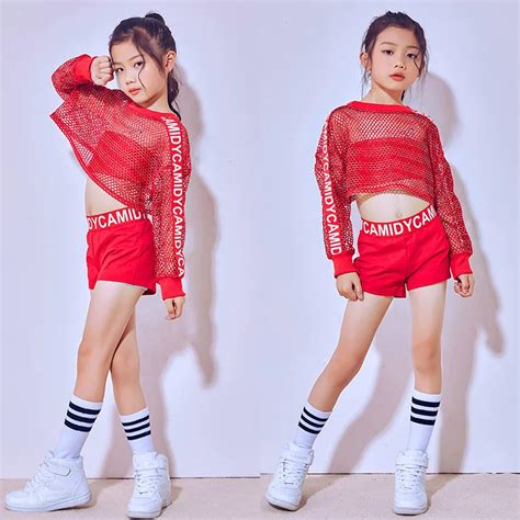 Girls Jazz Dance Costumes Children Hip hop Modern Dance Costume Fashion Street Dancewear for ...