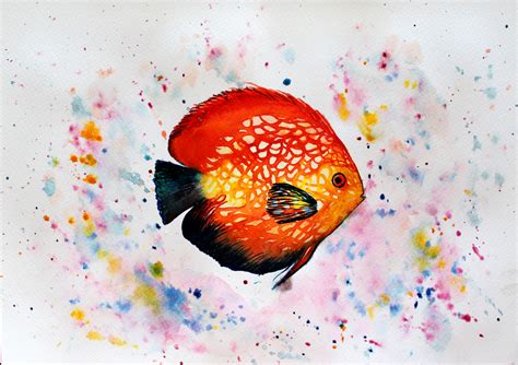 PAINTING FISH WITH WATERCOLOR