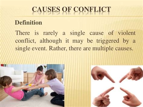 Causes and stages of conflict