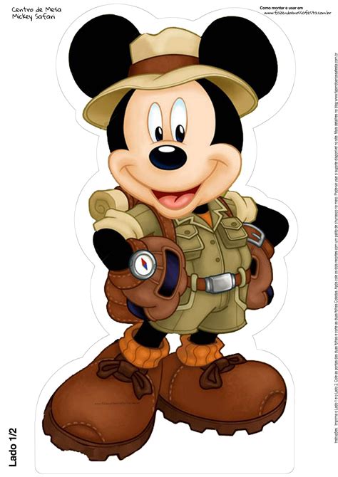 Centro de Mesa Mickey Safari - Fazendo a Nossa Festa | Mickey safari, Festa mickey safari ...