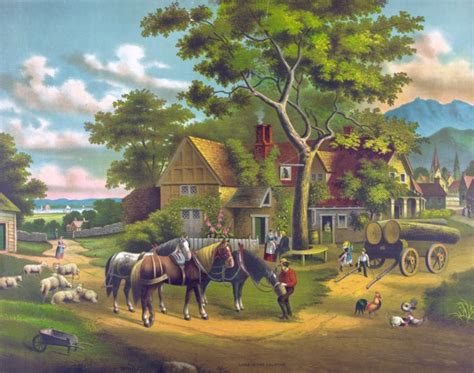 Country Home Painting Free Stock Photo - Public Domain Pictures