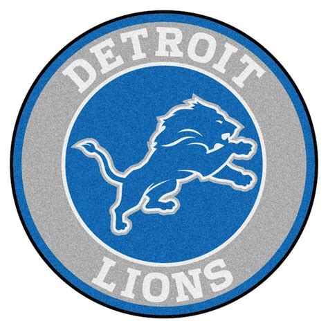 FANMATS NFL Detroit Lions Blue 2 ft. x 2 ft. Round Area Rug 17958