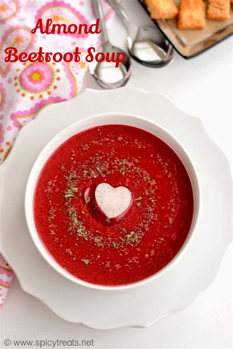 Spicy Treats: Beetroot Soup Recipe | Vegan Beetroot Soup | Roasted Beets Almond Soup | Beets ...