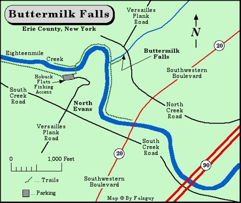 Buttermilk Falls Map
