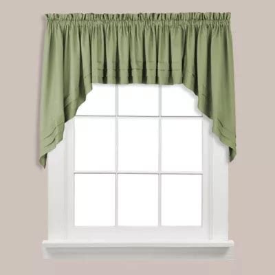 Buy Gingham Swag Valance in Green from Bed Bath & Beyond