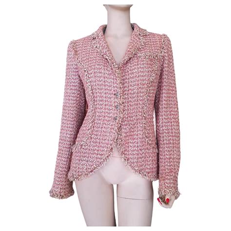 chanel tweed jacket Pink ref.666446 - Joli Closet