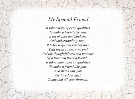 My Special Friend - Free Friendship Poems