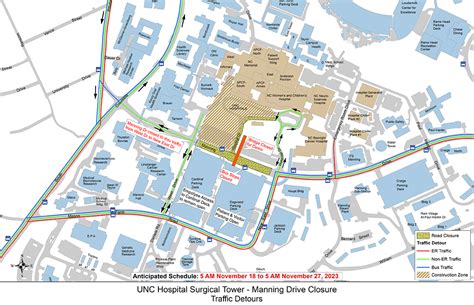 UNC Begins Pedestrian Bridge Removal at Hospital; Manning Drive Closed ...