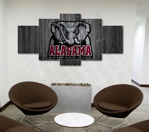 Alabama Crimson Tide 1 Sport – 5 Panel Canvas Art Wall Decor – Canvas Storm