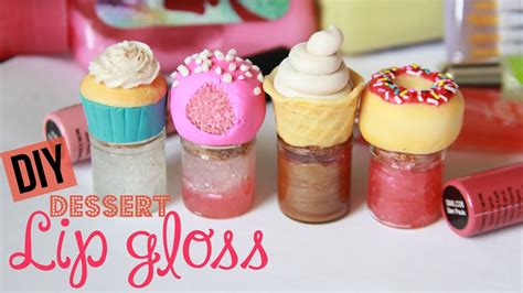 DIY Dessert Lip Gloss - How To Make Sweet Lip Gloss Jars & Bottles - Polymer Clay - YouTube