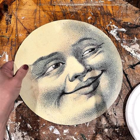 Easy DIY Vintage Man in the Moon Face Decor - Jennifer Rizzo