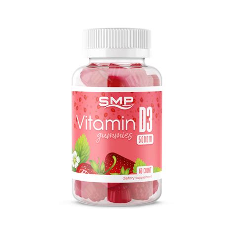 Private Label Vitamin D3 Gummies - Strawberry Flavor - 5,000 IU