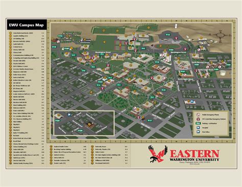 Eastern Washington University Campus Map - Cheney Washington • mappery