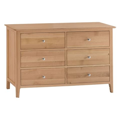 Natural Oak 6 Drawer Chest of Drawers | My Living Furniture