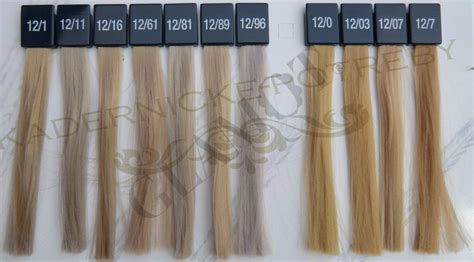 Wella koleston, Wella, Hair color swatches