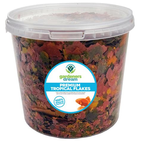 GardenersDream Premium Tropical Aquarium Fish Flakes | High Quality Pond Fish Food