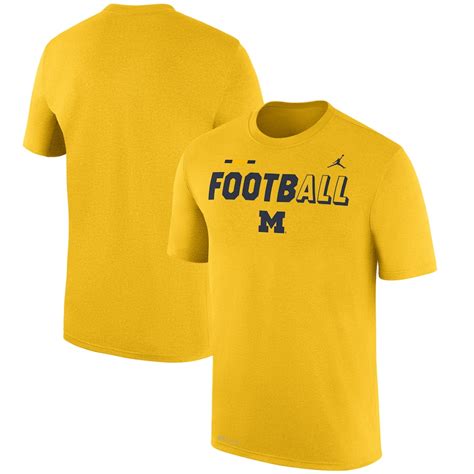 Nike Michigan Wolverines Yellow 2017 Football Legend Performance T-Shirt