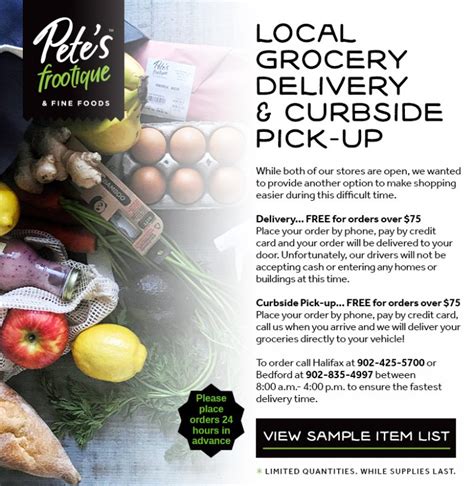 Delivery and Pick Up – Petes Frootique