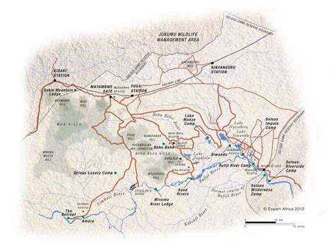 Map of Selous Game Reserve | Tanzania | (c) Expert Africa