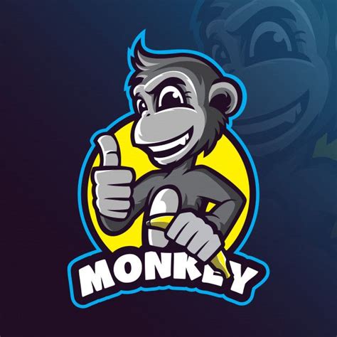 Playful Monkey Mascot Logo Design