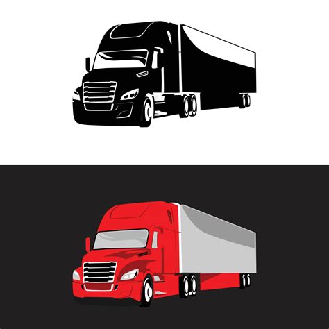 Truck vector for logo template on white and black background 4807566 ...