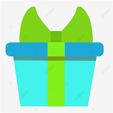a blue and green gift box with a bow on the top, transparent png
