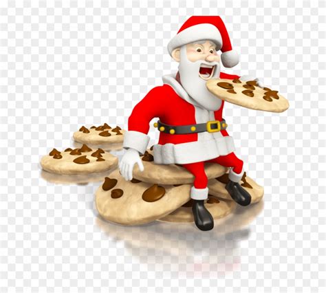 Santa Eating Cookies, HD Png Download - 800x675 (#1509864) - PinPng