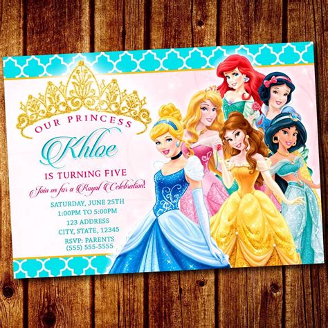 Disney Princess Invitation Card Template