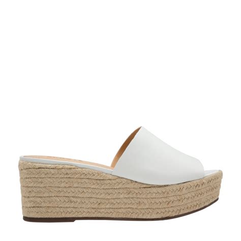 Schutz Leather platform wedges for Women - White in Qatar | Level Shoes