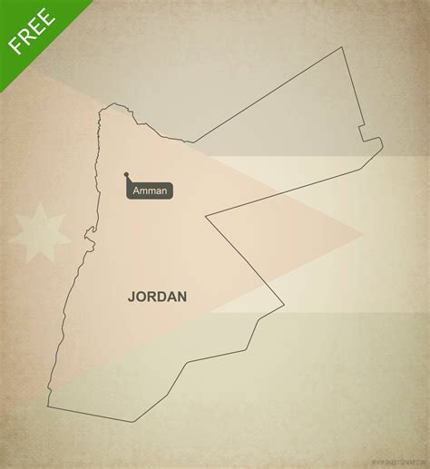 Free Vector Map of Jordan Outline | One Stop Map