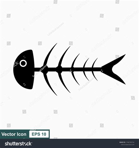 Fish Bone Cartoon Illustration Icon Character Stock Vector (Royalty Free) 1746730154 | Shutterstock