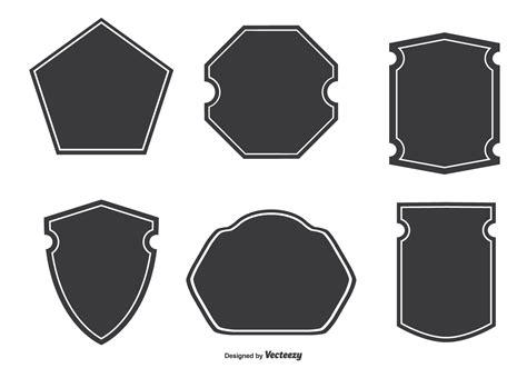 Assorted Badge Shapes 94484 Vector Art at Vecteezy