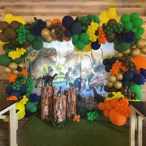 Dinosaur Themed Party Backdrop Dinosaurs Birthday Party Backdrop Ideas | Dinosaur theme party ...