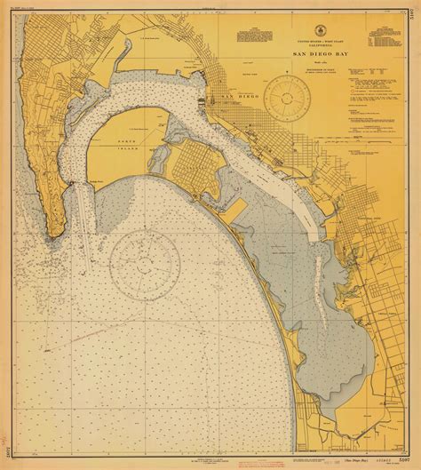 San Diego Bay Map - 1942 – Nautical Chart Prints