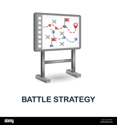 Battle Strategy icon. 3d illustration from war collection. Creative ...