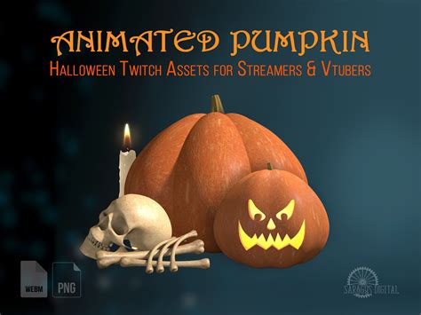 Halloween Animated Stream Decor, Twitch Overlay for Vtubers and ...