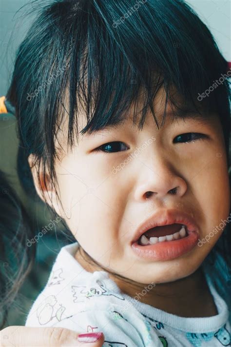 Cute little asian girl crying - Stock Photo , #Sponsored, #girl, #asian, #Cute, #Photo #AD ...