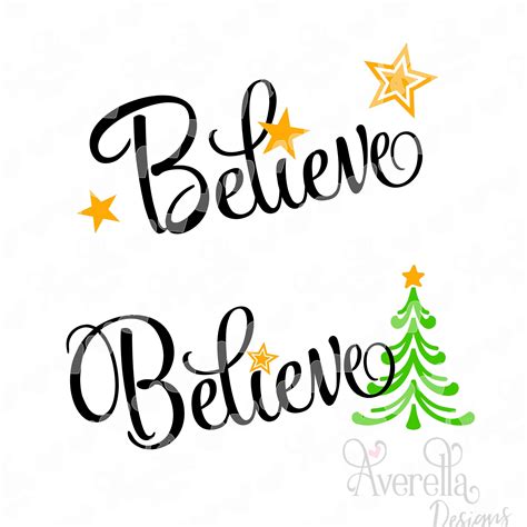 Believe Word Art SVG