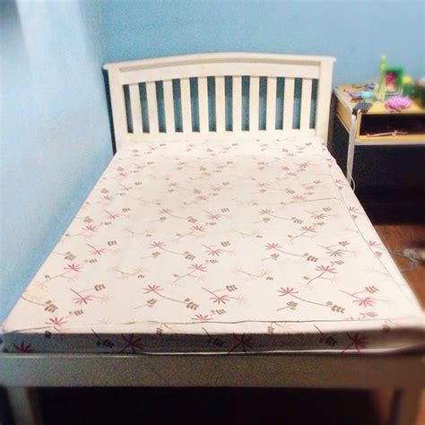 Semi Double Bed Frame with Uratex Foam, Babies & Kids, Baby Nursery ...