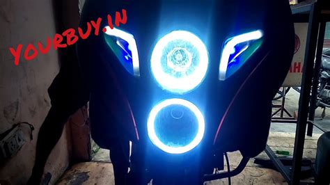 Yourbuy Pulsar 220 Modified Headlight with Amber Indicator Led Drl ...